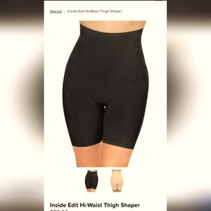 Wacoal high waist thigh shaper black Large
